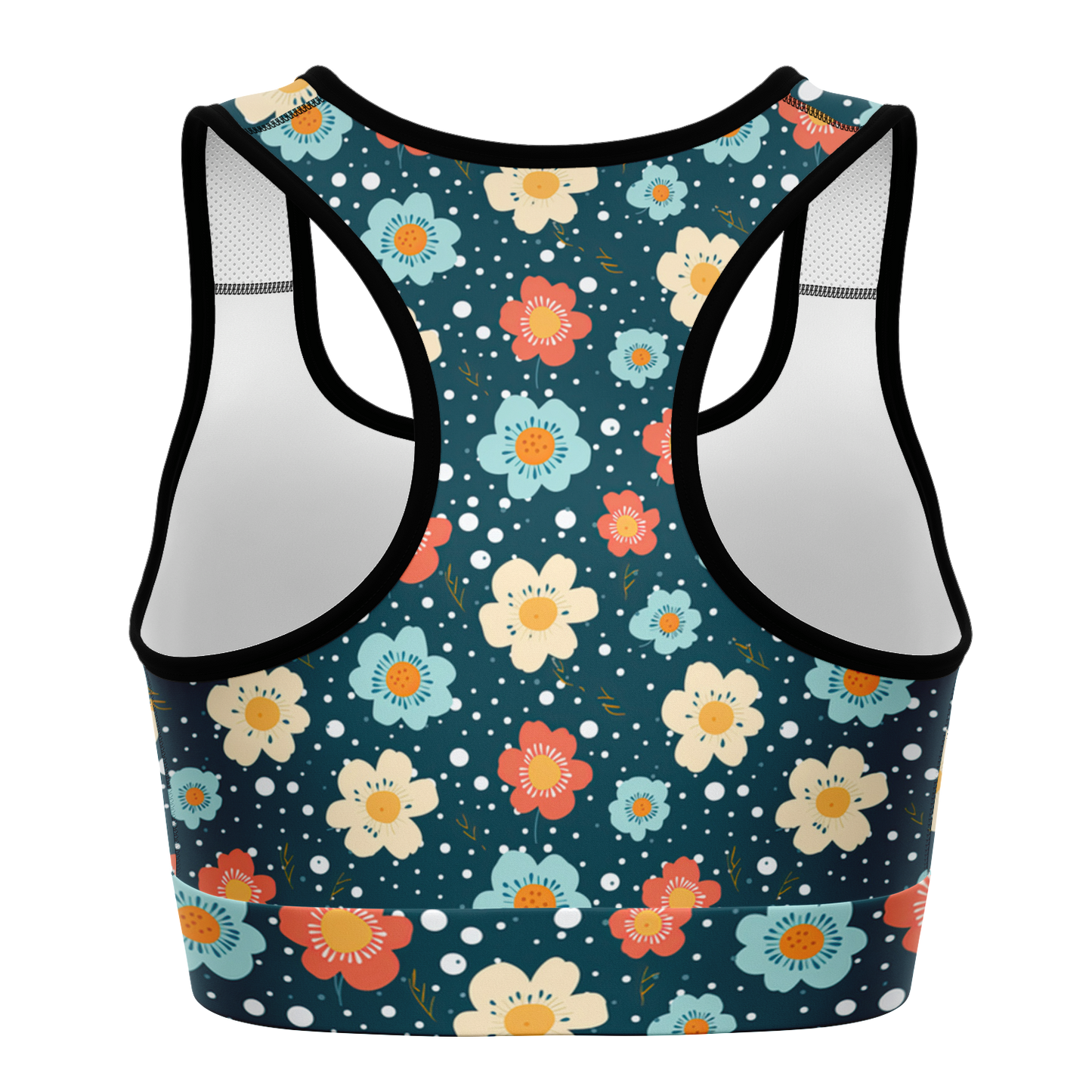 Flower Power Blue | Sports Bra