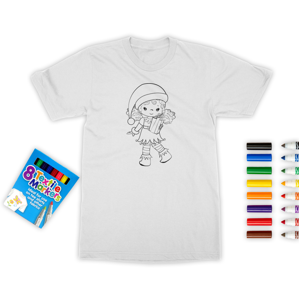 Elf Girl Colouring T-Shirt