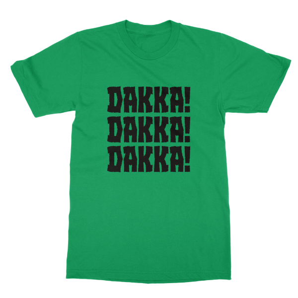 Flat lay Ork Dakka T-Shirt in Kelly Green