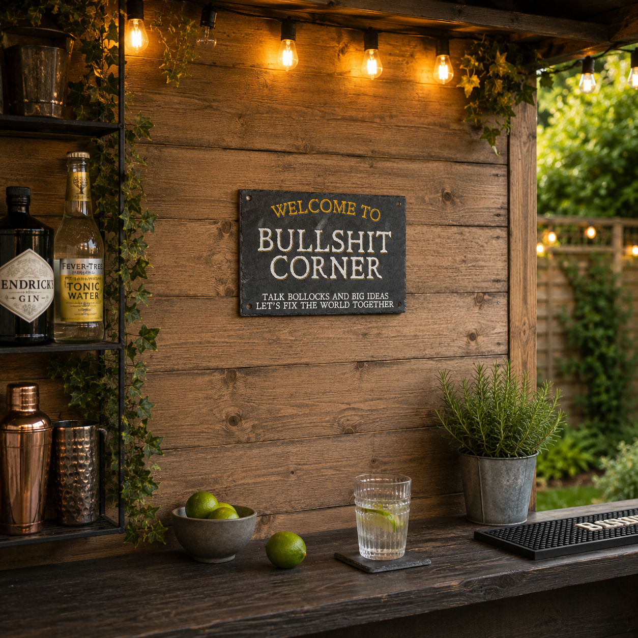 BS Corner... Funny Aluminium Bar Sign