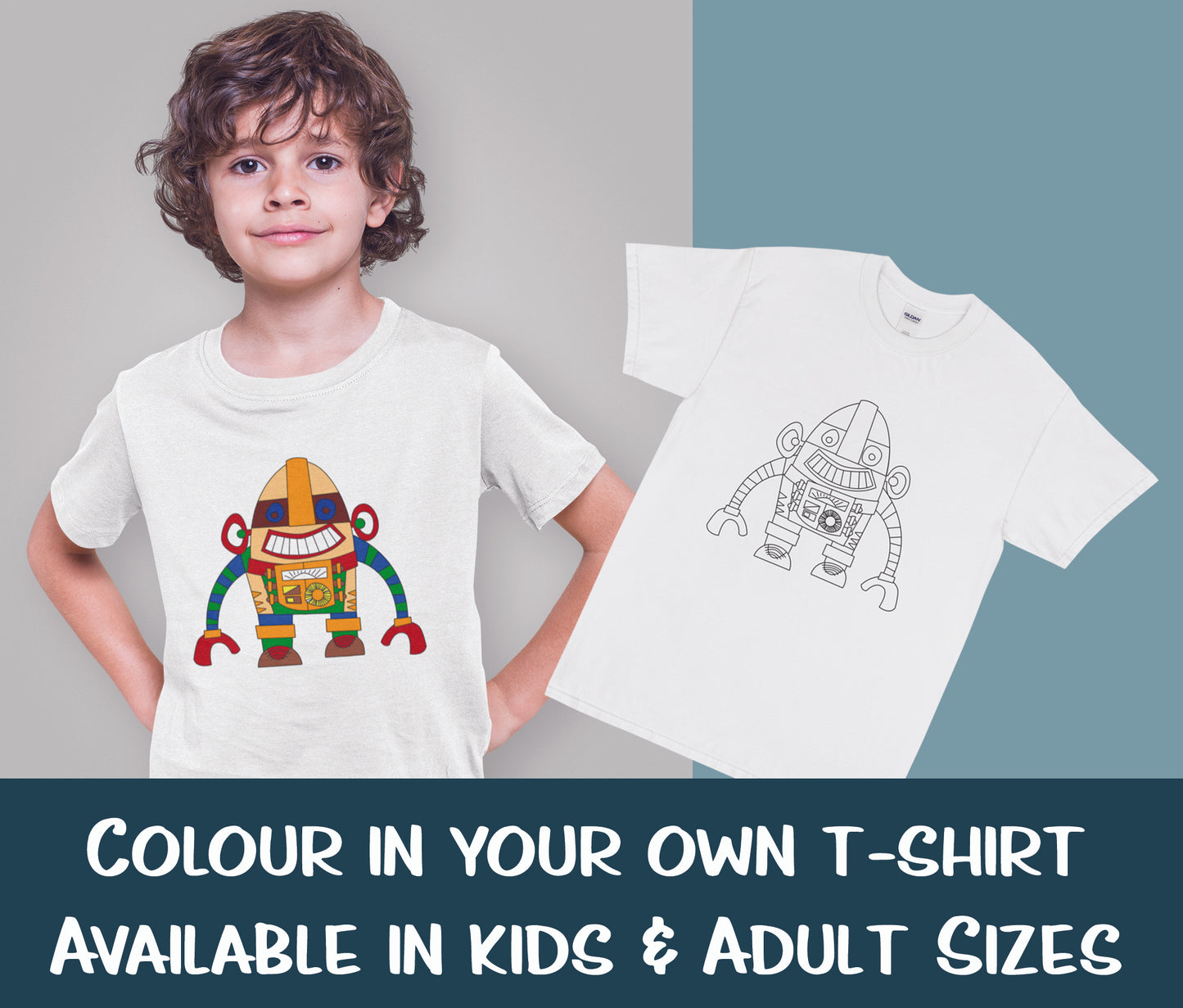 Colour It! | Robot | Colour It T-Shirt