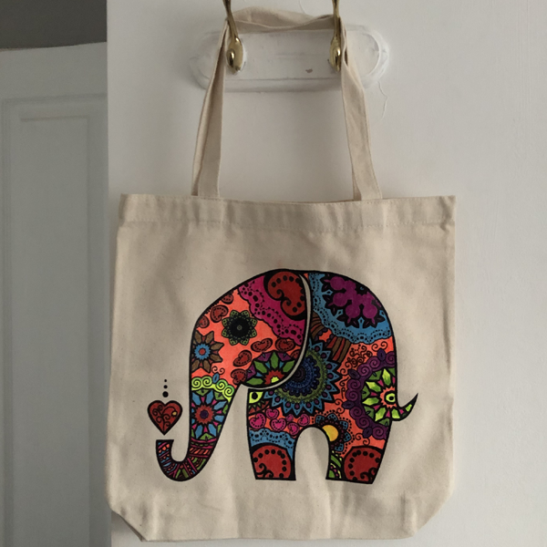 Colour It: Mandela Elephant Tote Bag