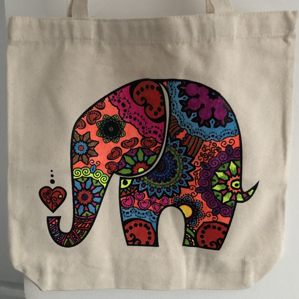 Colour It: Mandela Elephant Tote Bag