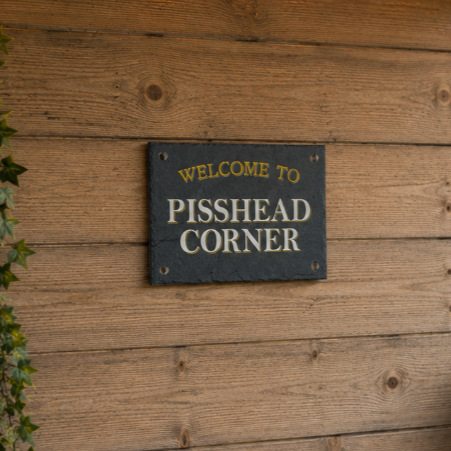 P/Head Corner... Funny Aluminium Bar Sign