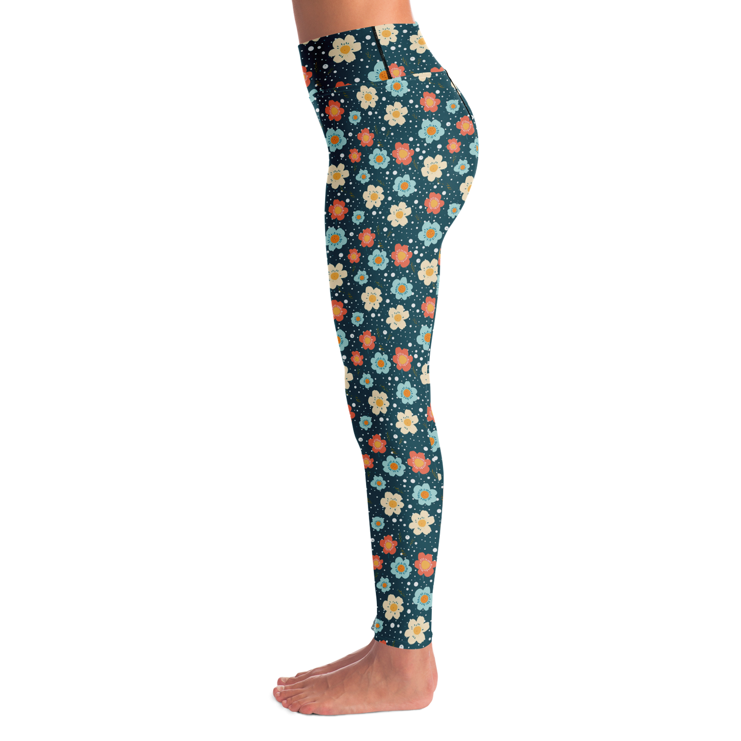 Flower Power | Blue | Yoga Leggings
