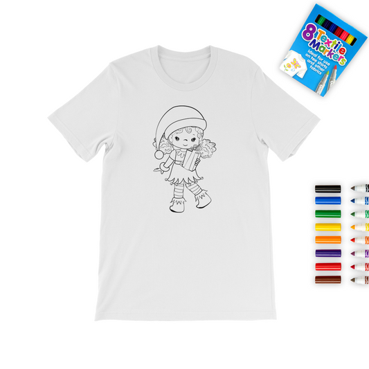 Elf Girl Colouring T-Shirt