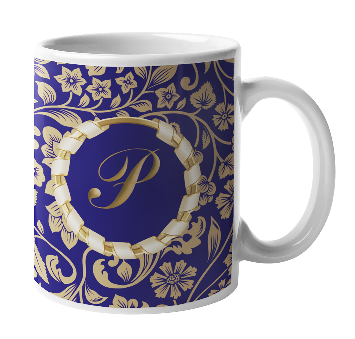 11oz Mug | Customise It | Gold Floral | Gift Idea