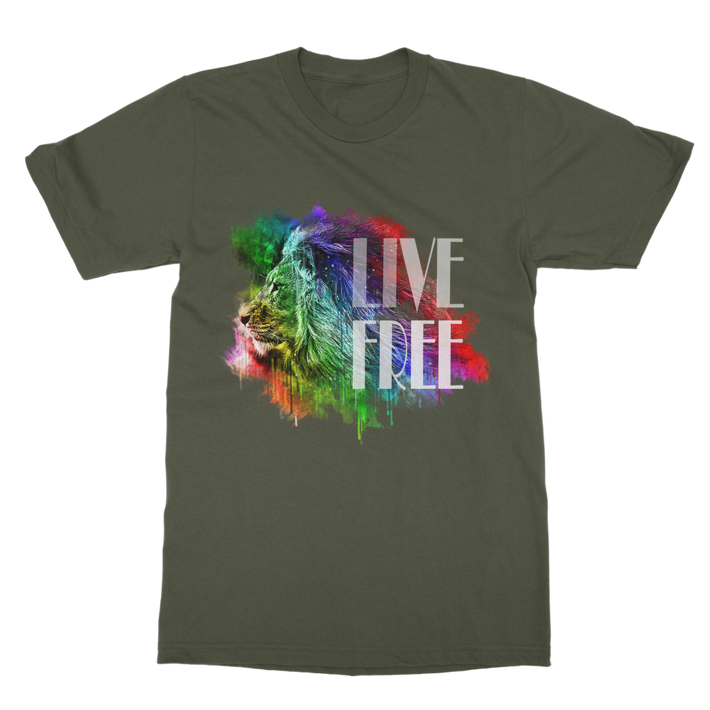 Adult T-Shirt | Classic | Live Free Lion | Unisex