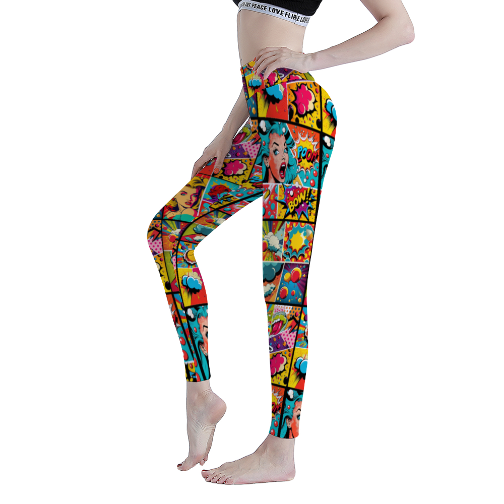 Pop Art High Waisted Yoga Leggings