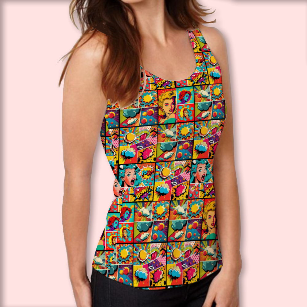Custom Women's All Over Print Racerback Tank Top
