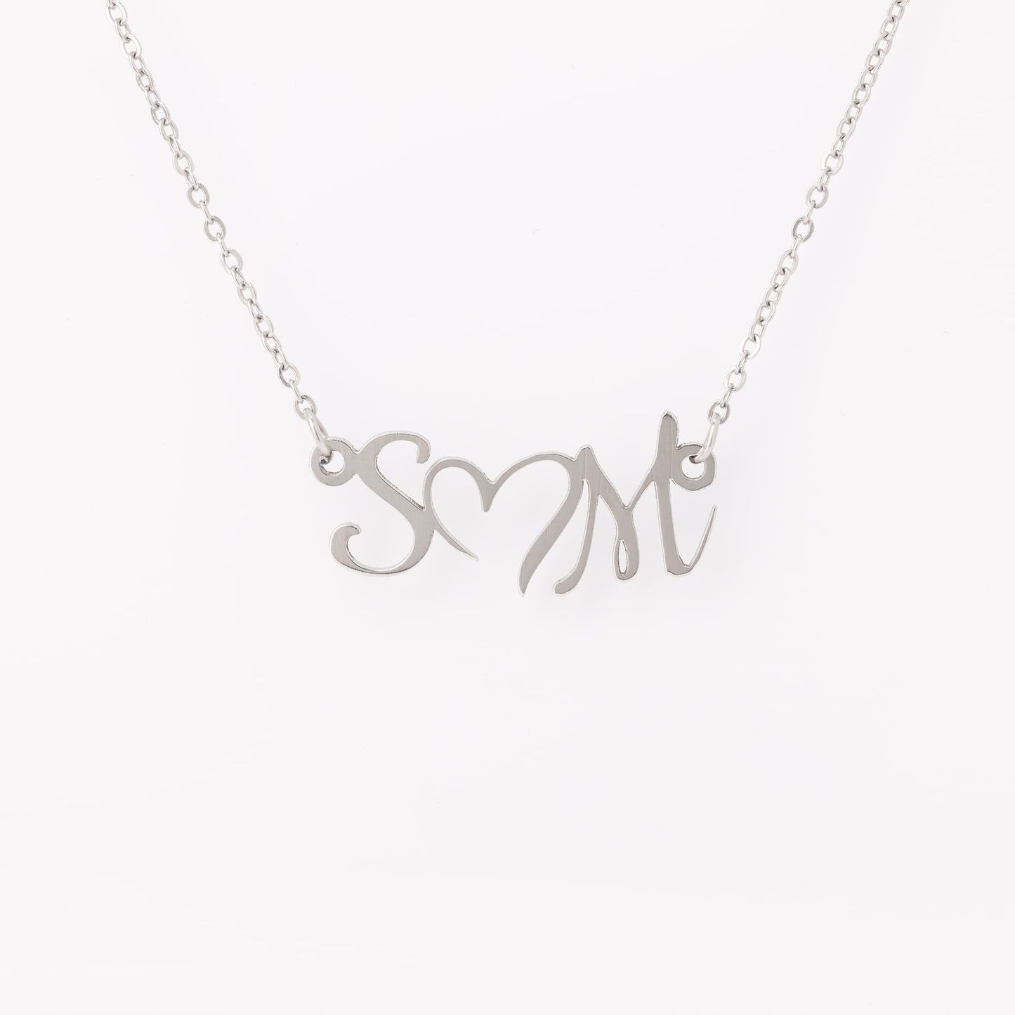 Customise It !  Double Initial & Heart Necklace | Gift Idea