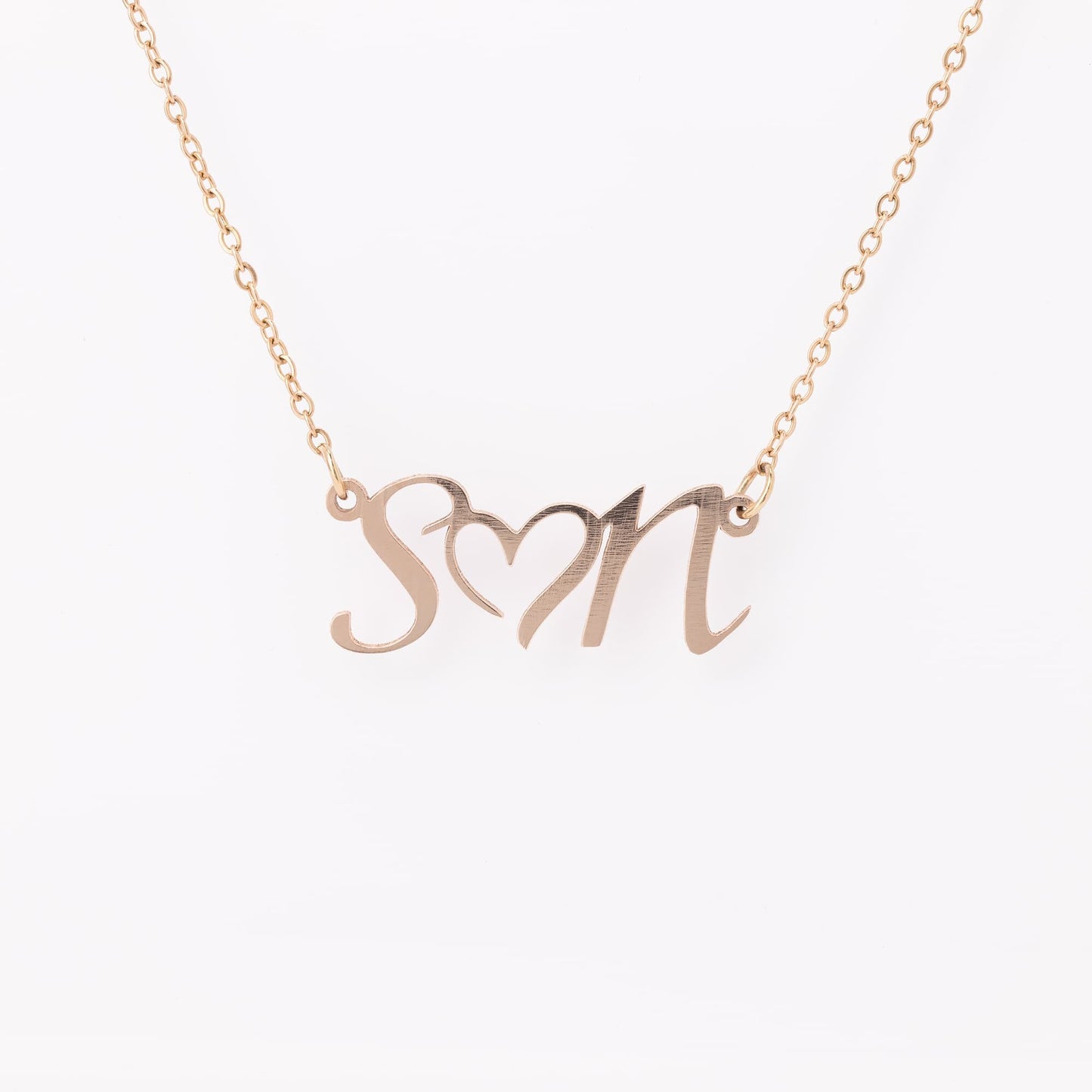 Customise It !  Double Initial & Heart Necklace | Gift Idea