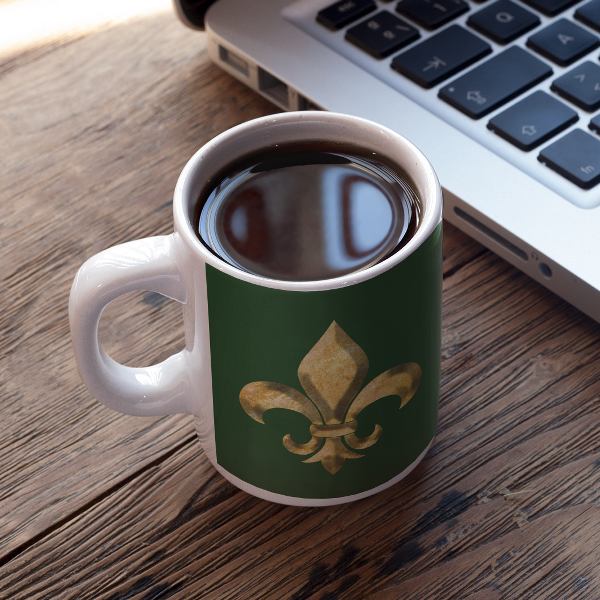 Adepta Sororitas Fleur de Lis Mug in Green