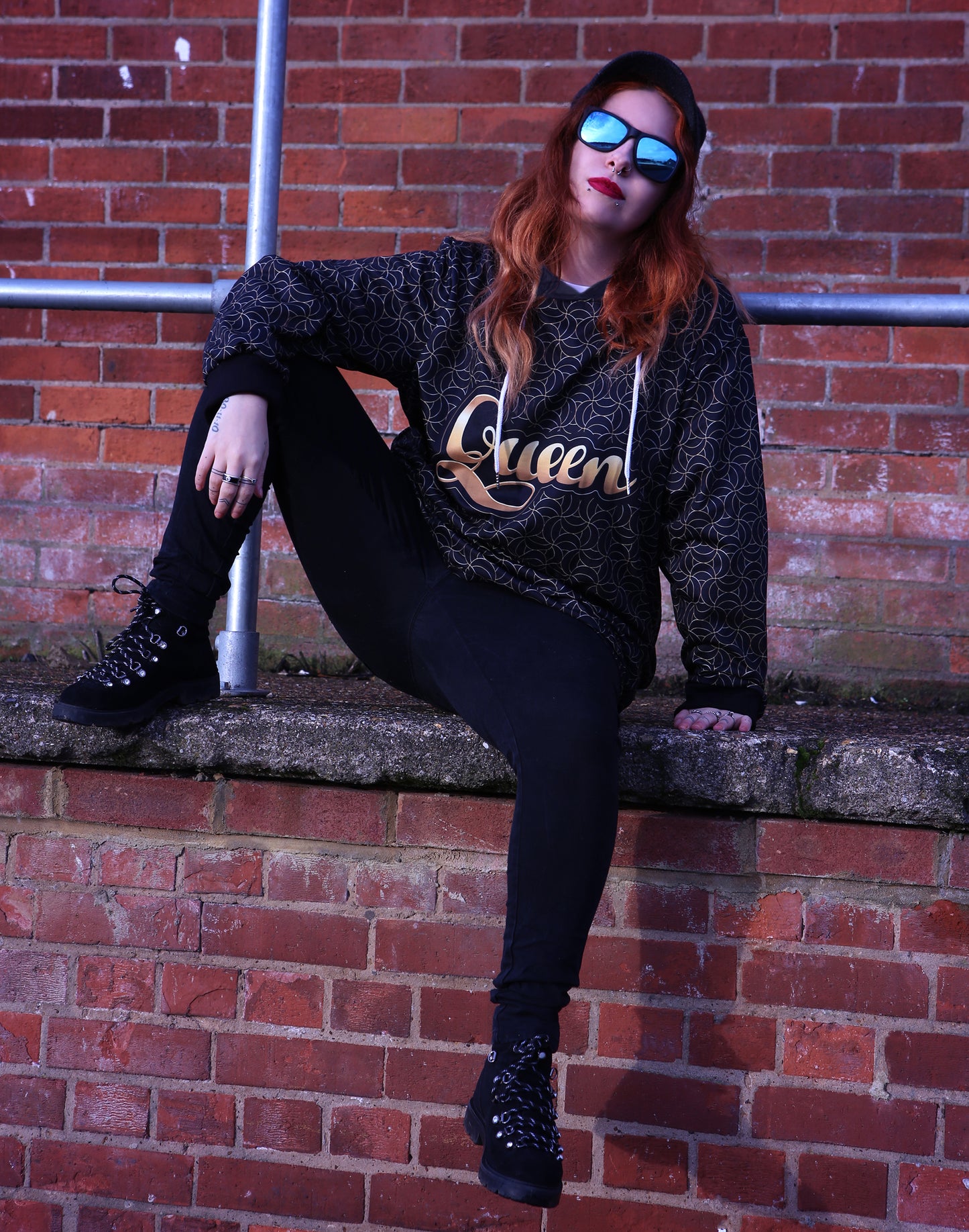 Queen | Loose Fit Hooded Mini Dress |