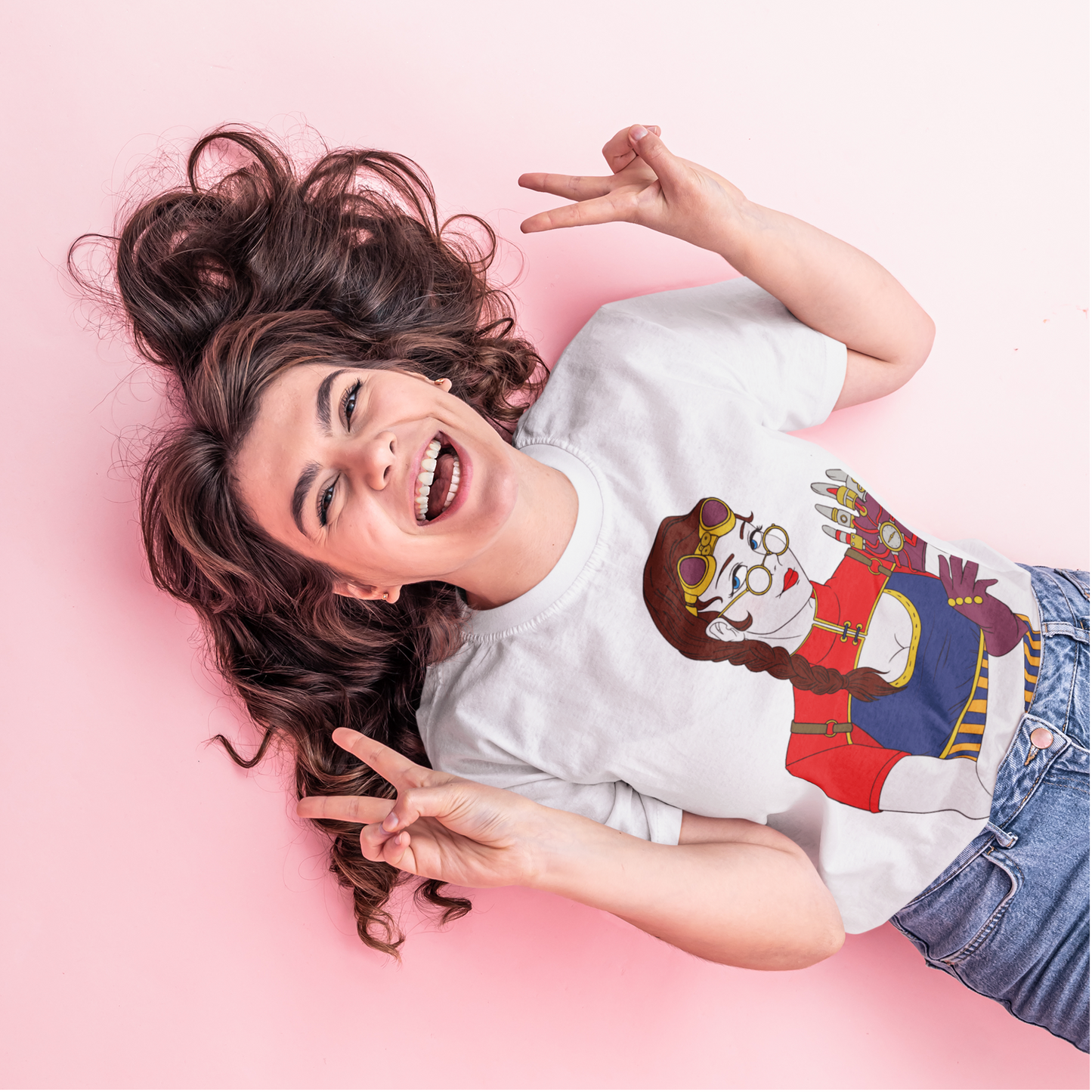 Colour It | Steampunk Girl | Colouring T-Shirt & Pen Set