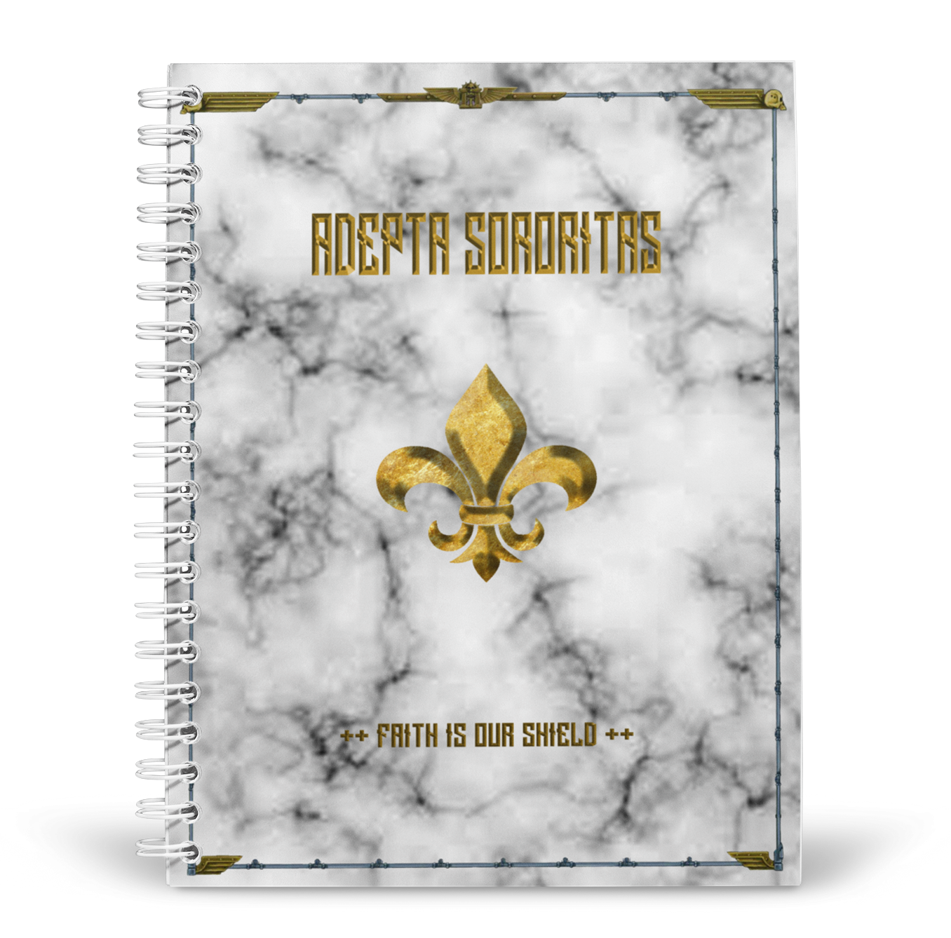 Adepta Sororitas Faith is our Shield Coil Spiral bound Battle Notebook