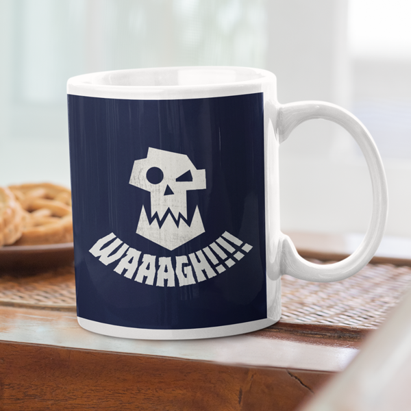 11oz Mug | Ork | WAAAGH | Blue | WH40K