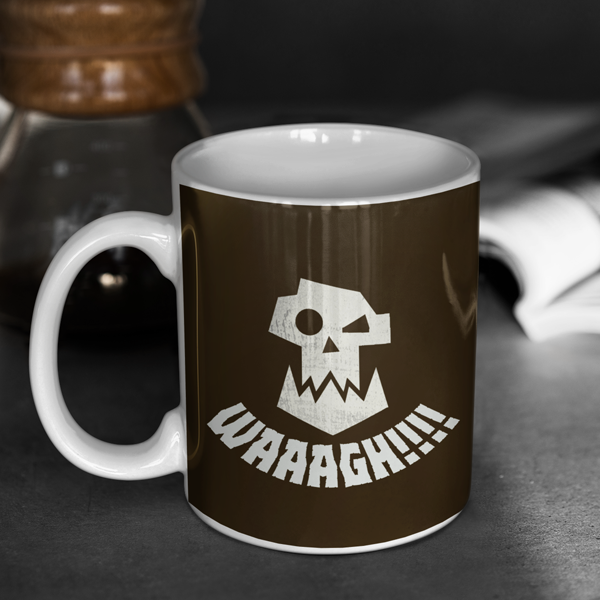 11oz Mug | Ork | WAAAGH | Brown | WH40K
