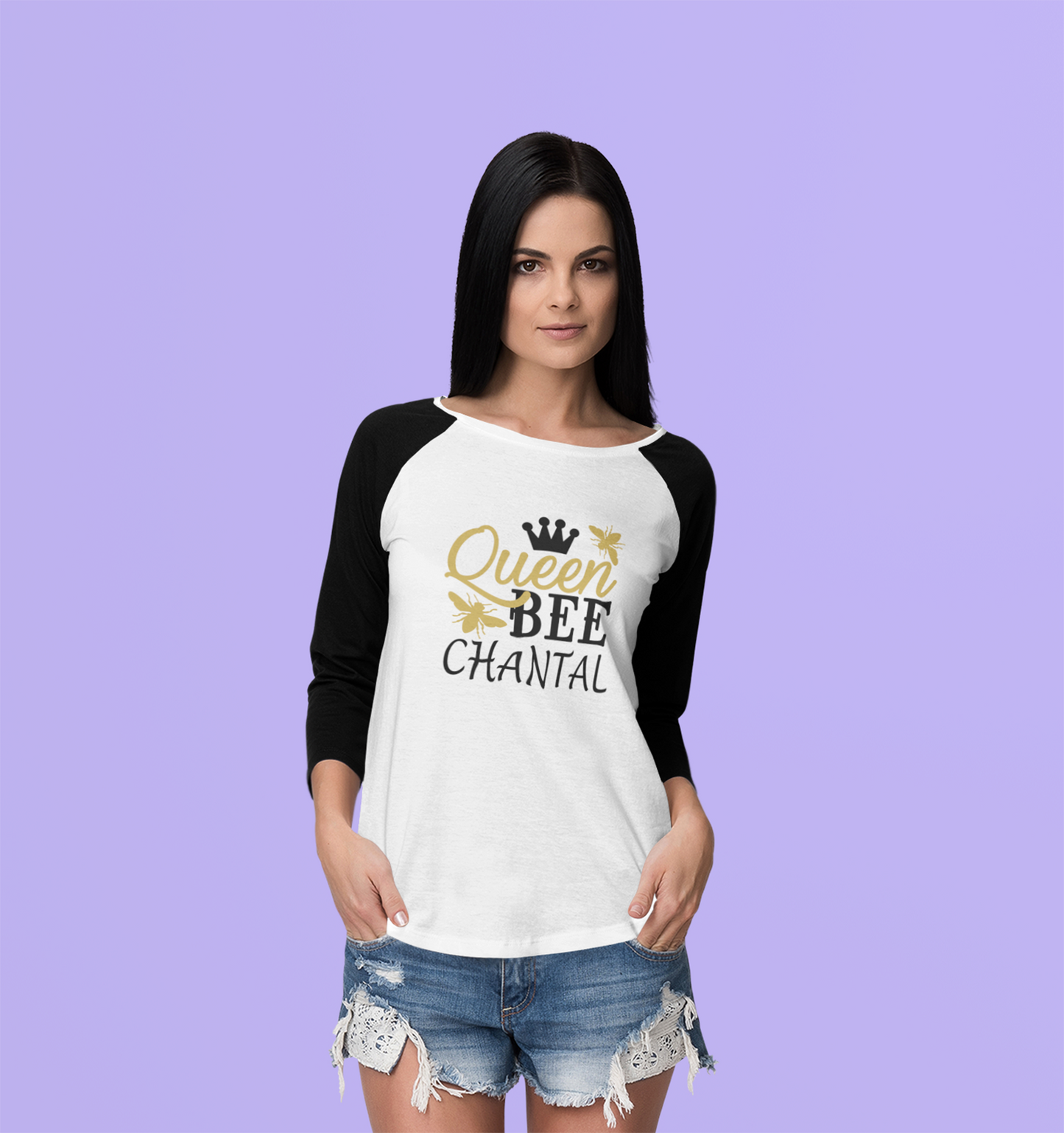 Customise It | Raglan Long Sleeve Shirt | Queen Bee