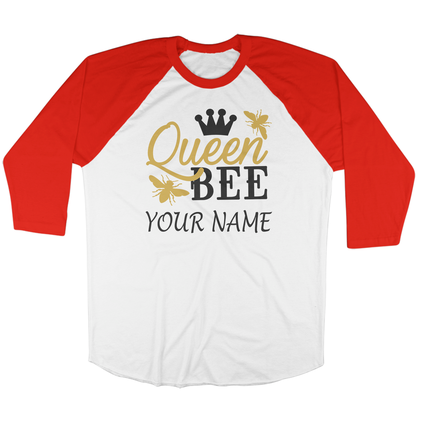 Customise It | Raglan Long Sleeve Shirt | Queen Bee