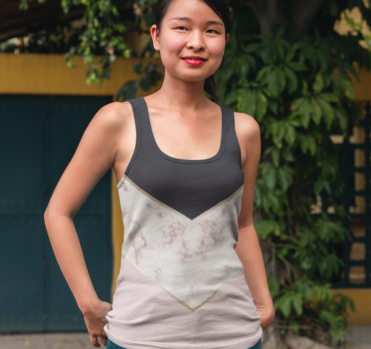 Tank Top | Sublimated Print | Blue Marble | Unisex | Adult