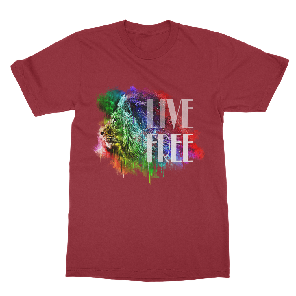 Adult T-Shirt | Classic | Live Free Lion | Unisex