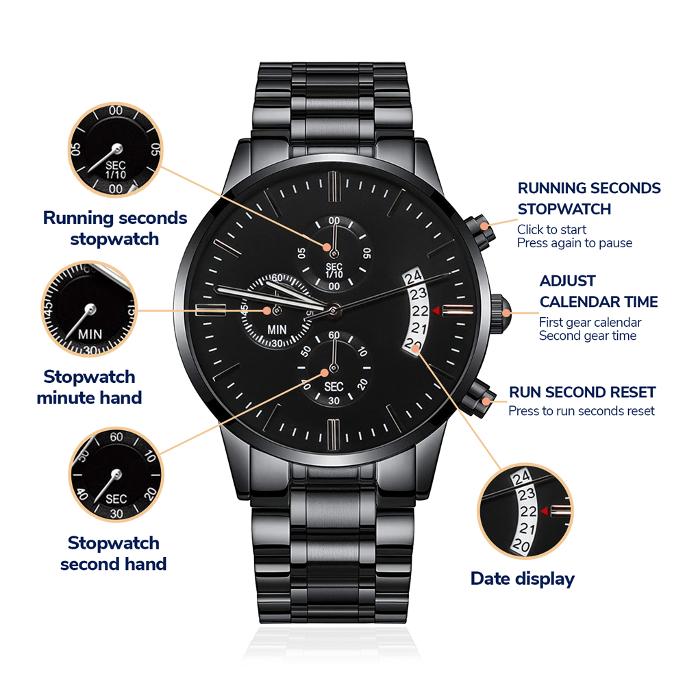 Engraved Watch - Husband My World Began