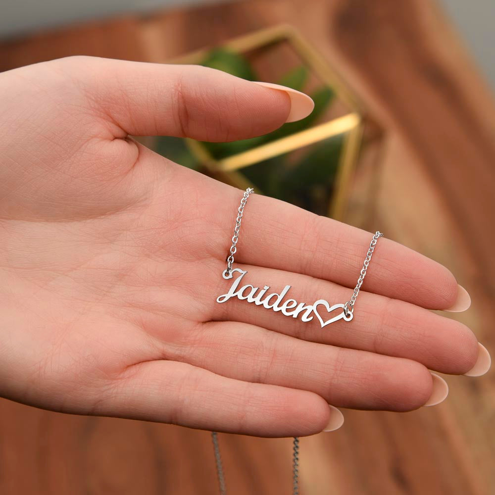 Customise It | Name Necklace with Heart Motif | Pendant