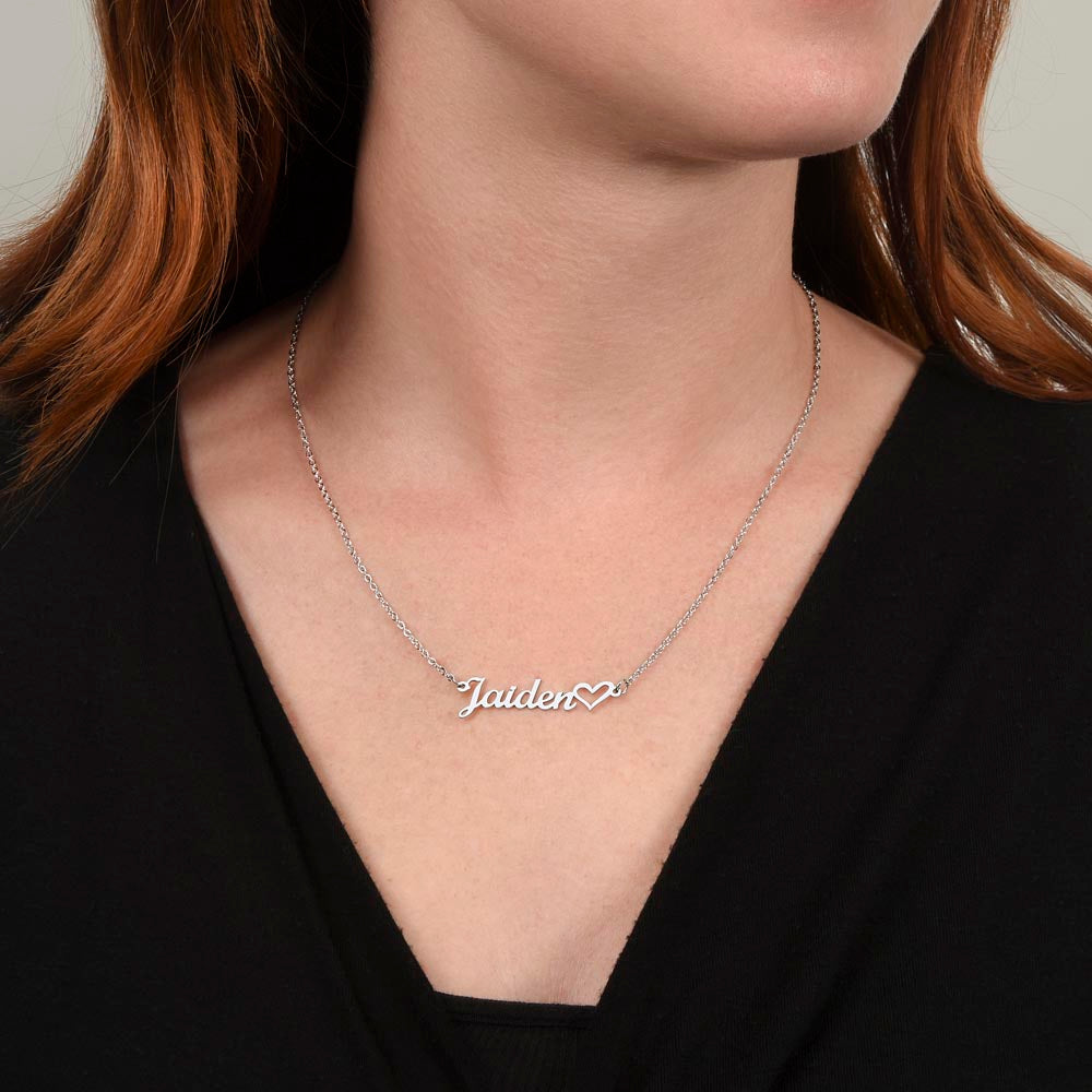 Customise It | Name Necklace with Heart Motif | Pendant