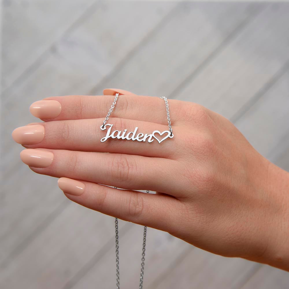 Customise It | Name Necklace with Heart Motif | Pendant