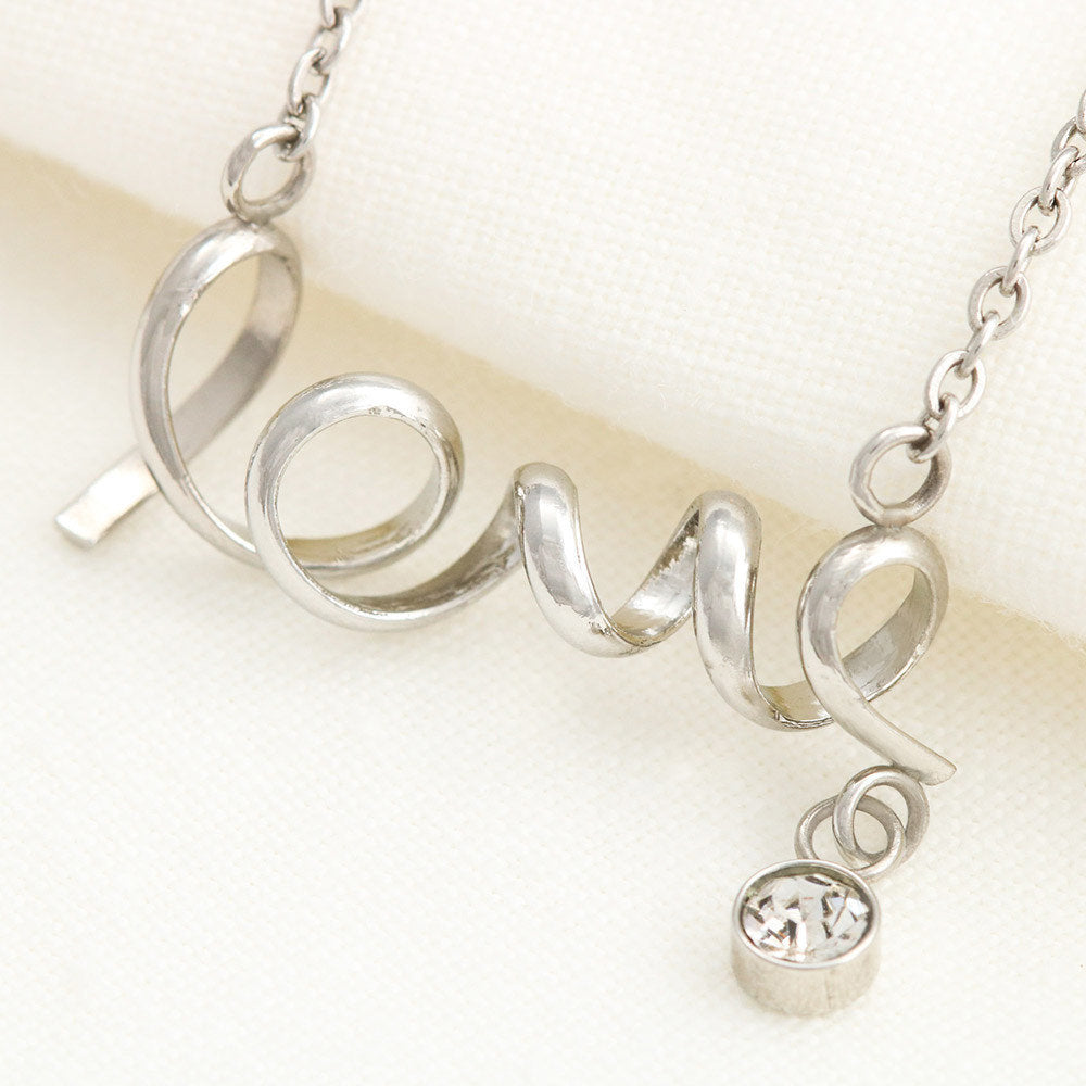 Pendant Necklace | Love My Wife | Word