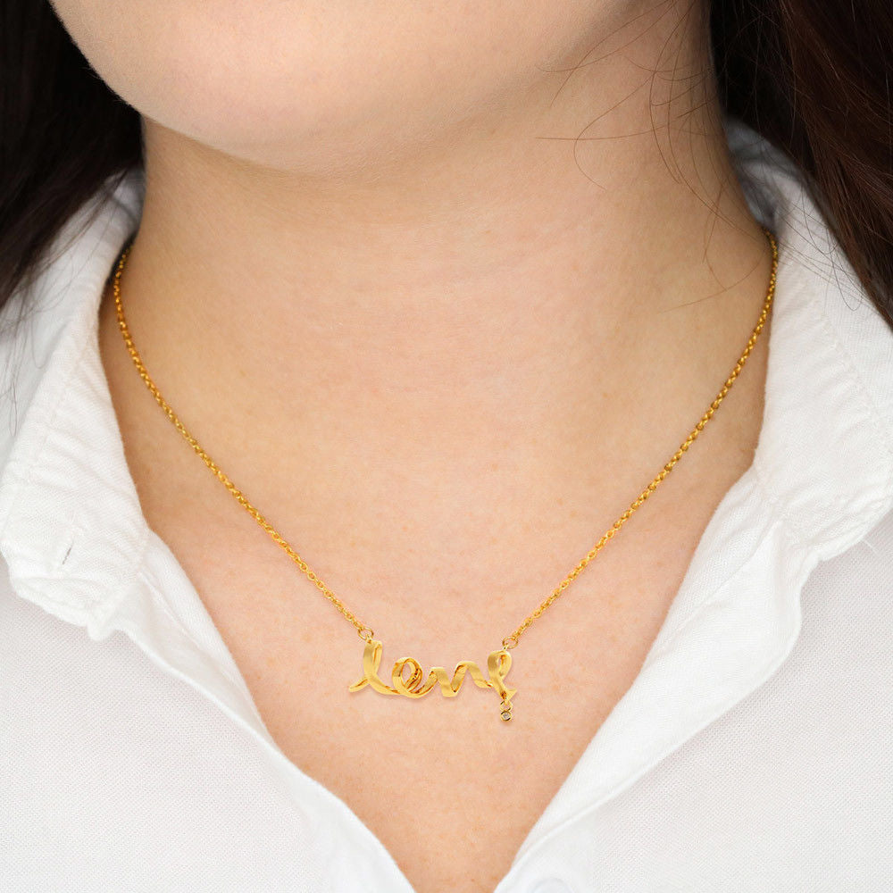 Pendant Necklace | Love My Wife | Word