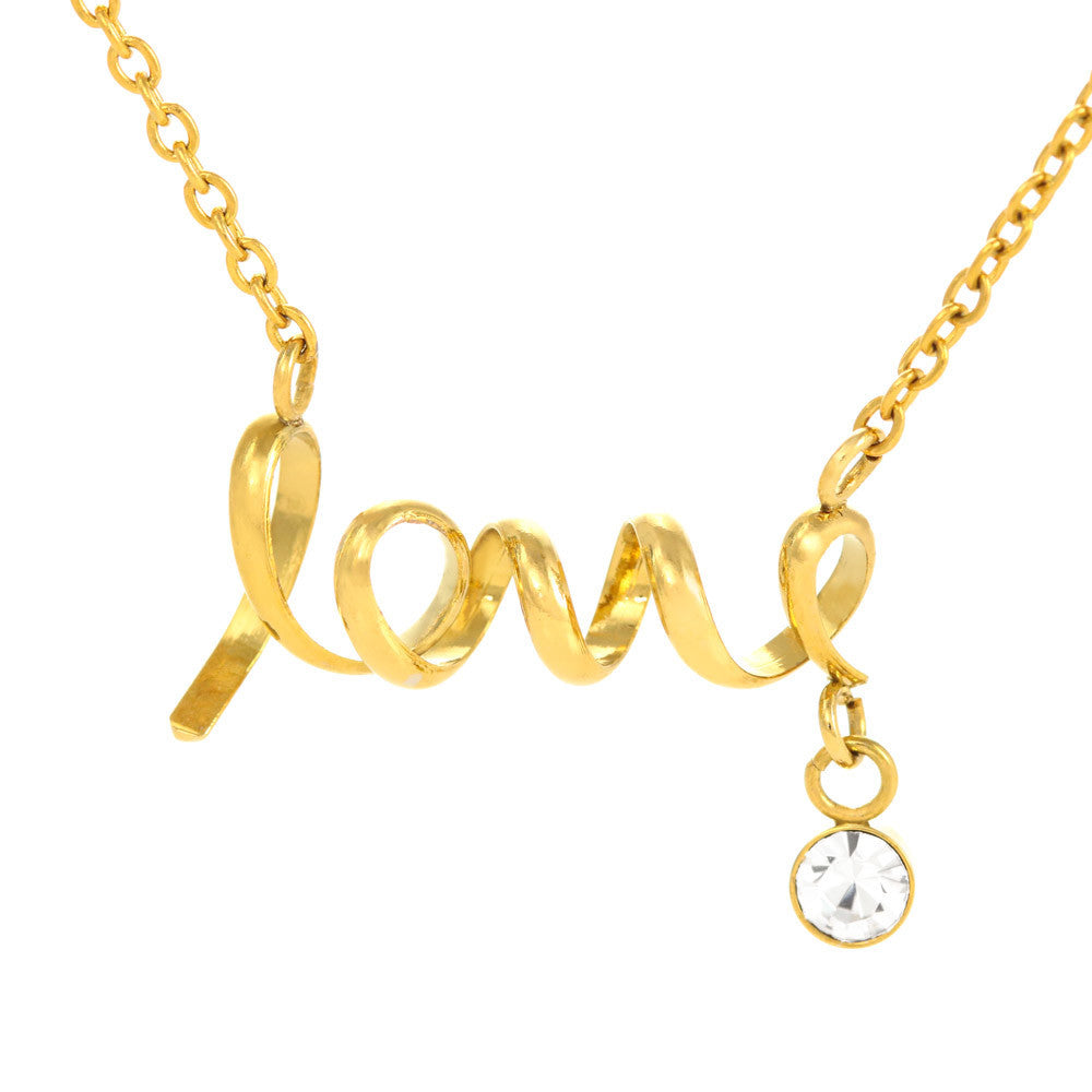 Pendant Necklace | Love My Wife | Word