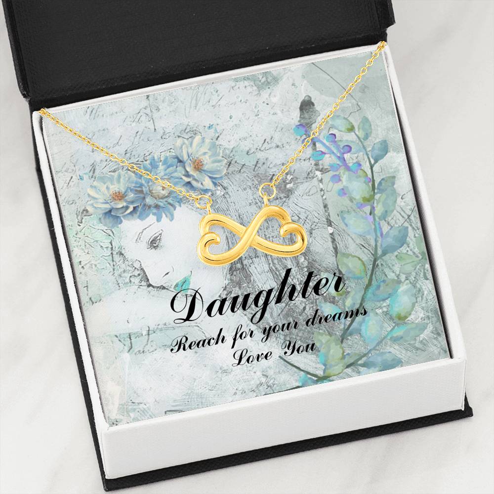 Daughter | Heart Infinity Symbol Pendant Necklace | Gift Idea