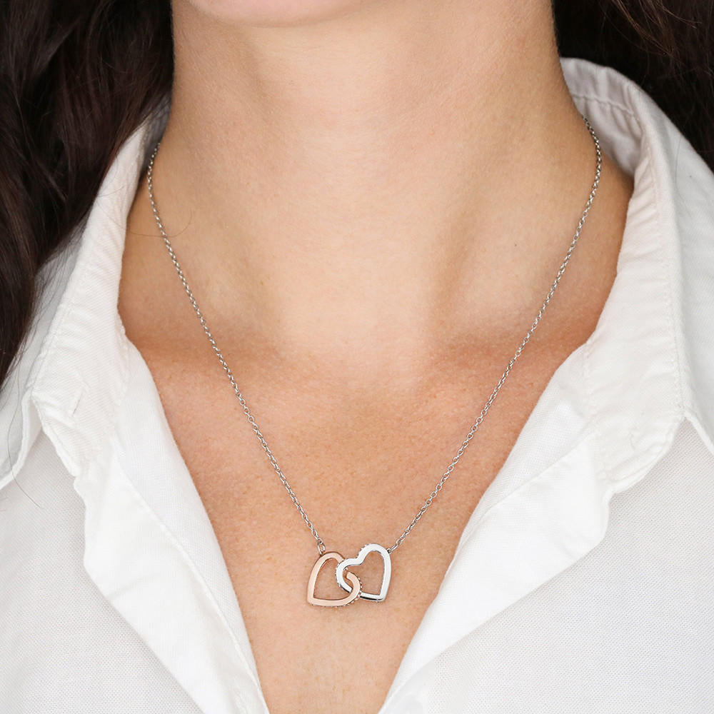 Necklace | Hey Bestie | interlocking Hearts Pendant