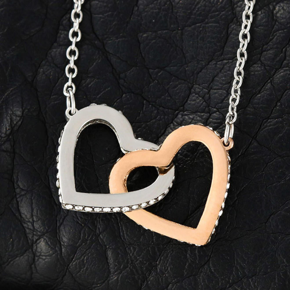 Necklace | Hey Bestie | interlocking Hearts Pendant