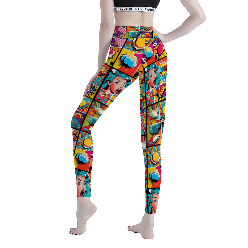 Pop Art High Waisted Yoga Leggings