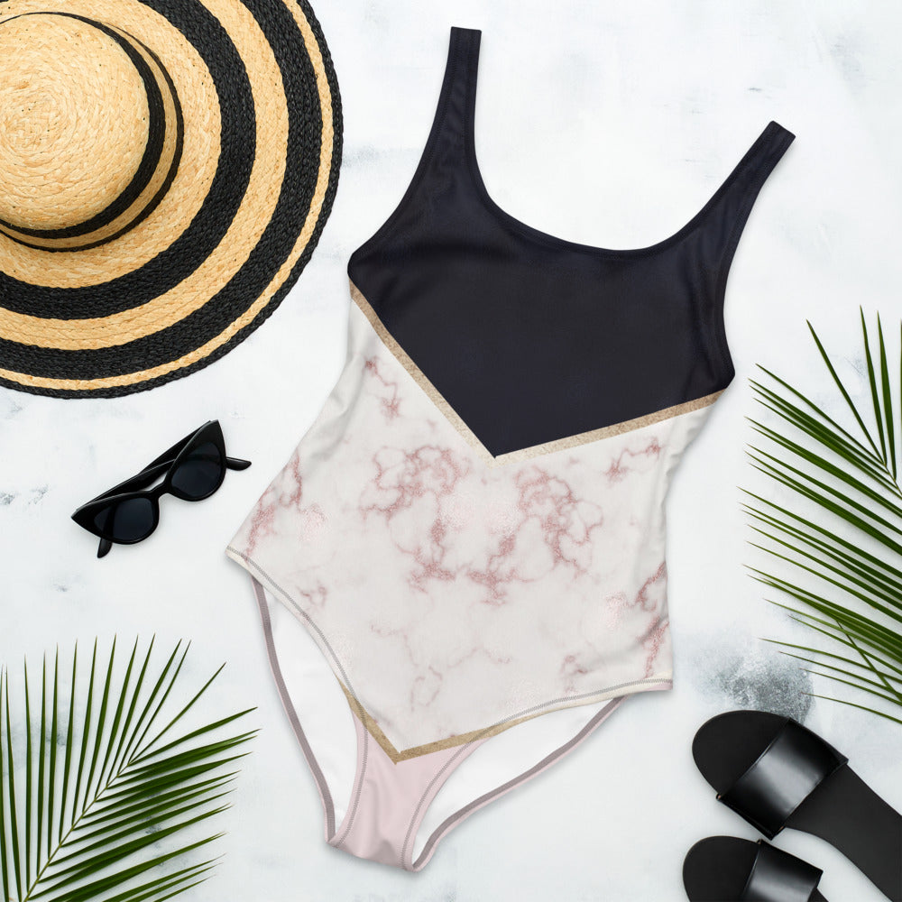 Swimsuit | One-Piece | Sublimation Print | Blue Marble