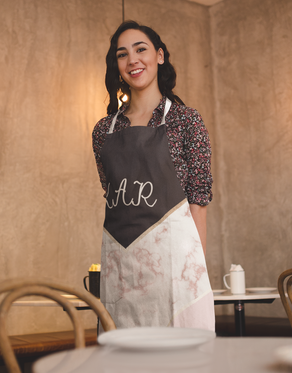 Customise It | Apron | Sublimation Print | Blue Marble