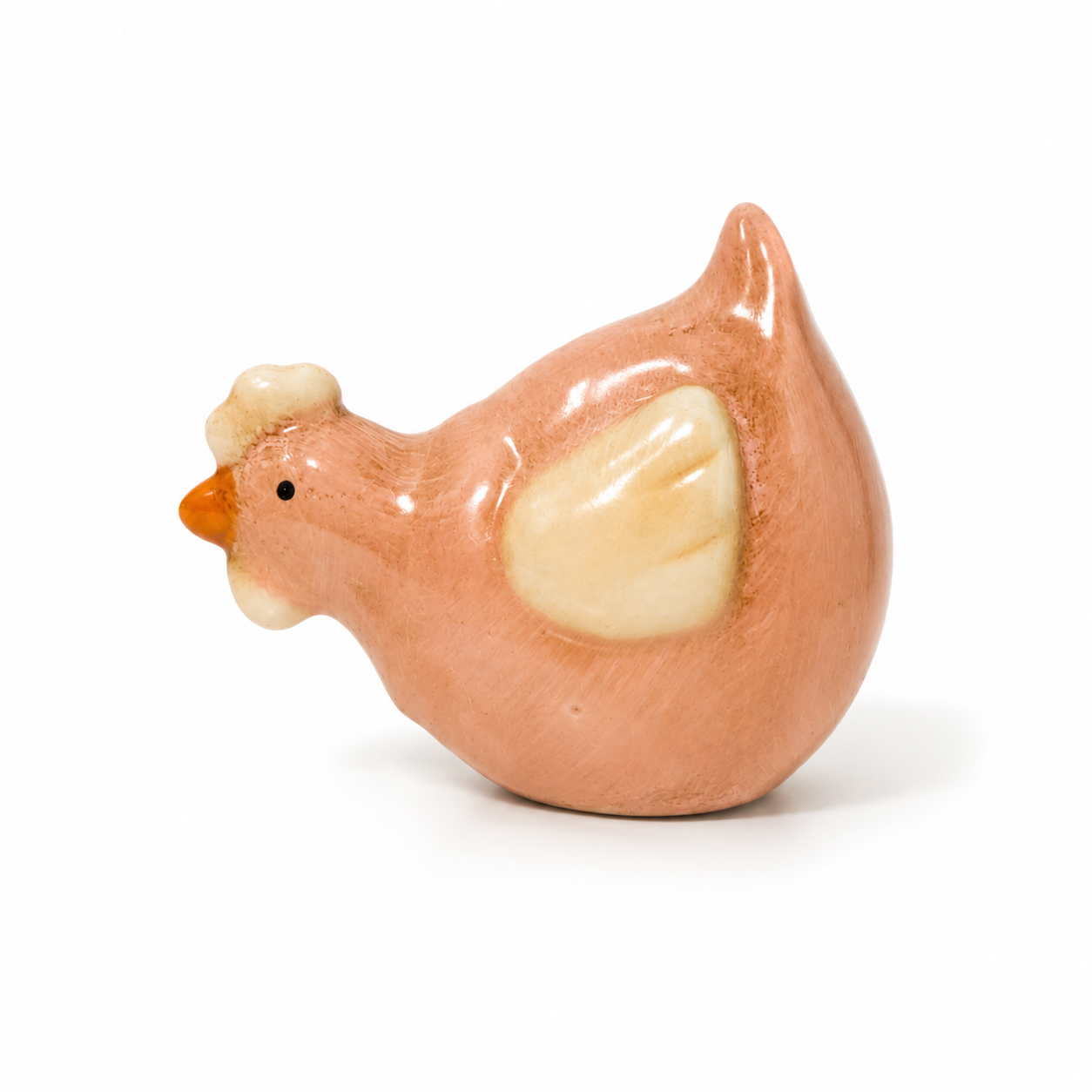 Pastel Ceramic Hen Ornament – Pink, Sage Green or Yellow