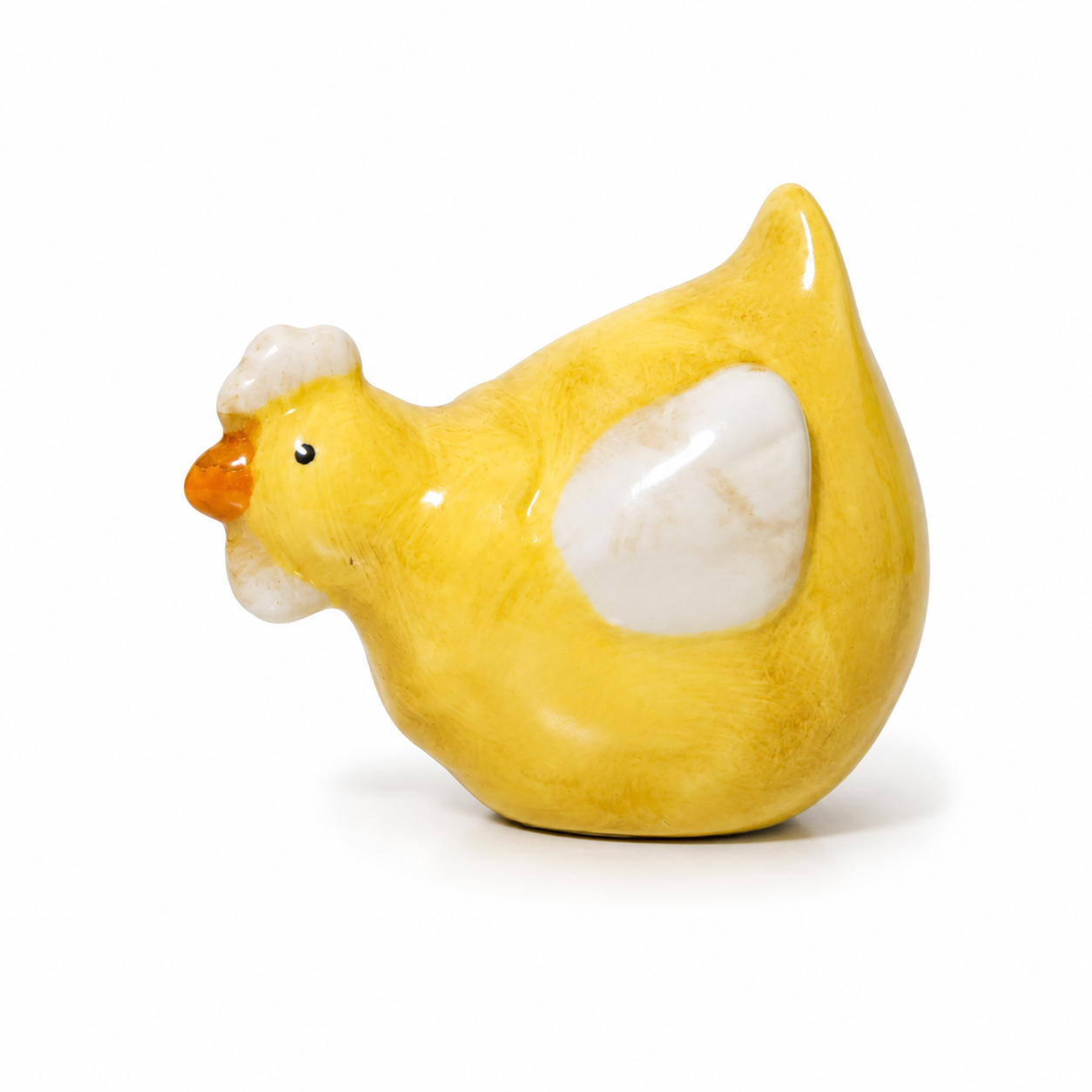 Pastel Ceramic Hen Ornament – Pink, Sage Green or Yellow