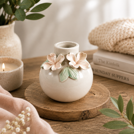 Floral Ceramic Bud Vase