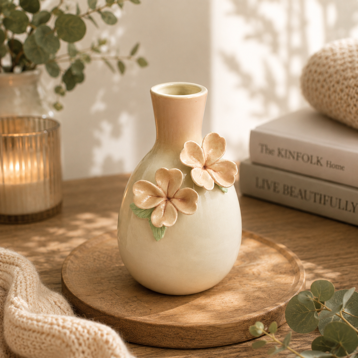 Floral Ceramic Bud Vase
