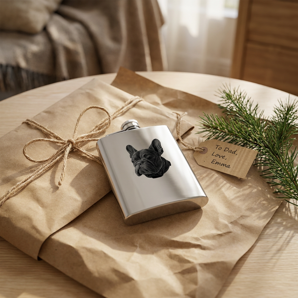 Dog Breed Stainless Steel Hip Flask – 8oz