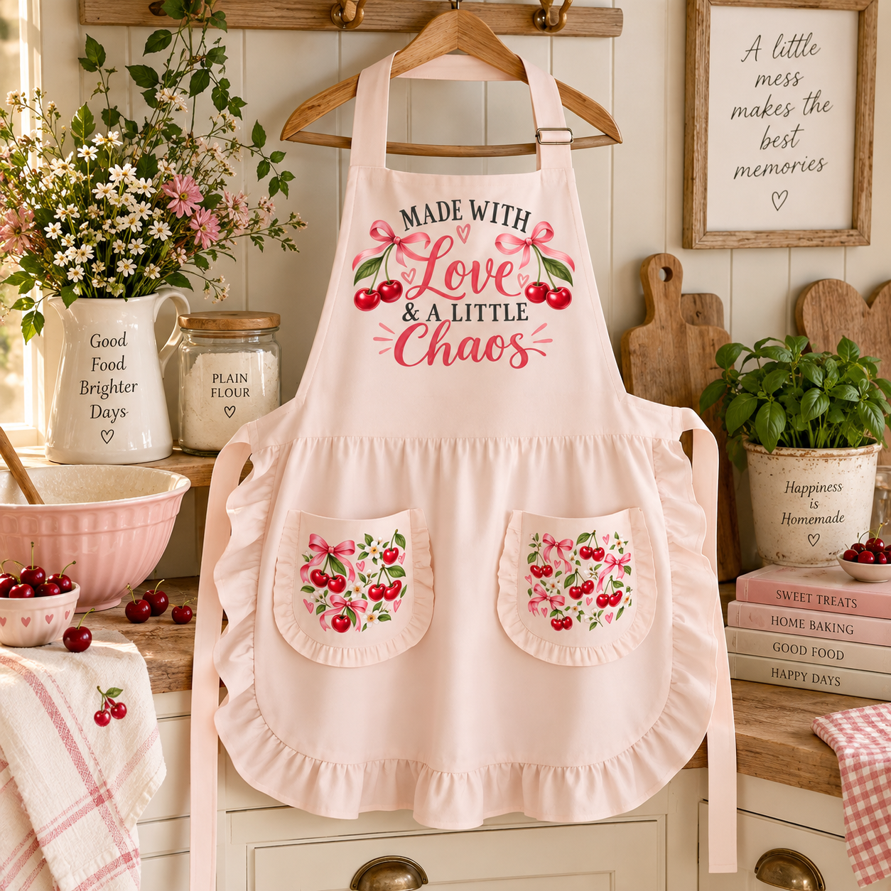 Made With Love & A Little Chaos Ruffled Apron