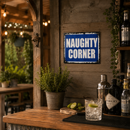 Naughty Corner Aluminium Wall Sign