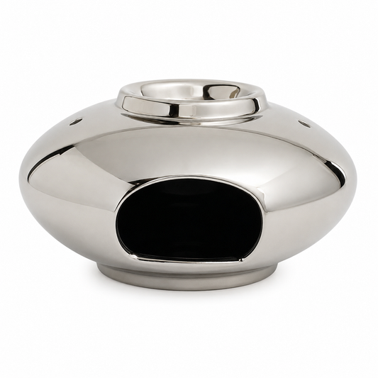 Silver Ceramic Wax Melt & Oil Burner