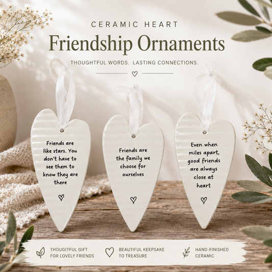 Ceramic Friendship Heart Hanging Ornament