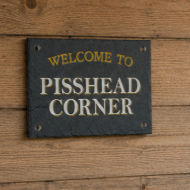 P/Head Corner... Funny Aluminium Bar Sign