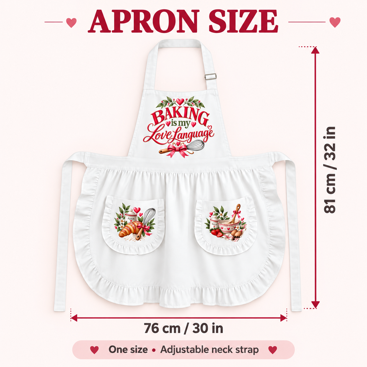 Baking Is My Love Language Ruffled Apron – Gift for Bakers